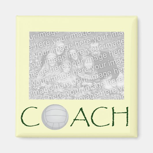 バレーボールのコーチフォトマグネット マグネット (正面)