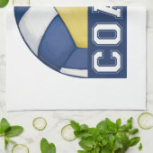 バレーボールのコーチ キッチンタオル (折り畳み)