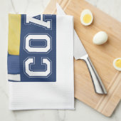 バレーボールのコーチ キッチンタオル (四つ折り)