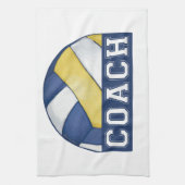 バレーボールのコーチ キッチンタオル (縦)