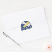 バレーボールのコーチ スクエアシール (封筒)