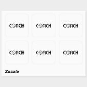 バレーボールのコーチ スクエアシール (シート)