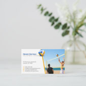 バレーボールのコーチ |トレーナーの練習レッスン 名刺 (スタンド正面)