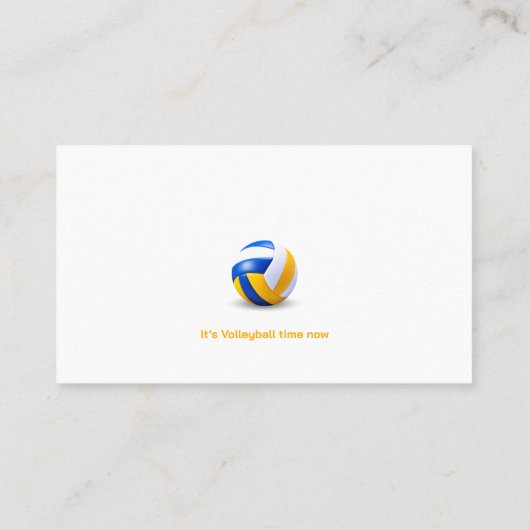 バレーボールのコーチ |トレーナーの練習レッスン 名刺 (裏面)