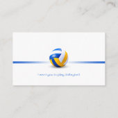 バレーボールのコーチ |トレーナーの練習レッスン 名刺 (裏面)