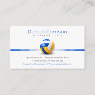 バレーボールのコーチ トレーナーの練習レッスン 名刺