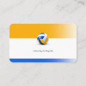 バレーボールのコーチ |トレーナーの練習レッスン 名刺 (裏面)