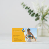 バレーボールのコーチ |トレーナーの練習レッスン 名刺 (スタンド正面)