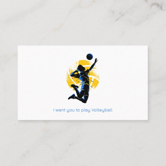 バレーボールのコーチ |トレーナーの練習レッスン 名刺 (裏面)