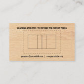 バレーボールのコーチ 名刺 (裏面)