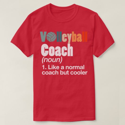 バレーボールのコーチ Tシャツ (デザイン正面)