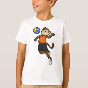 バレーボールのサル選手 Tシャツ
