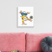 バレーボールのサル キャンバスプリント (インサイチュ (リビング))