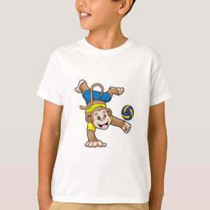バレーボールのサル Tシャツ