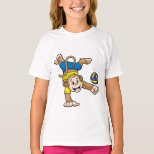 バレーボールのサル Tシャツ