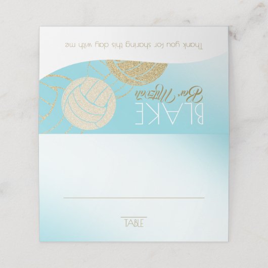 バレーボールのシーティングカード プレイスカード (外部開封)