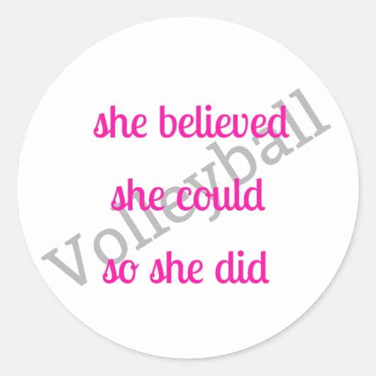 バレーボールのシール ラウンドシール (正面)