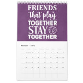 バレーボールのジャンキーインスピレーション カレンダー (2月 2026)