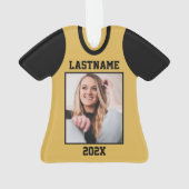 バレーボールのジャージー(写真と色オプション付き) オーナメント (裏面)