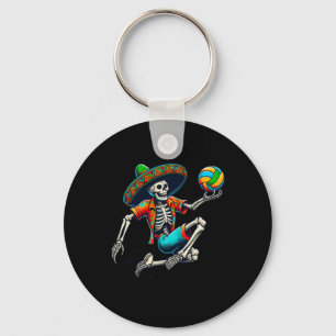 バレーボールのスケルトンMexican Sombrero Cinco De Mayo キーホルダー