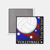 バレーボールのスターストライプズ&マグネット マグネット (正面/裏面)