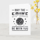 バレーボールのスパイクがあなたと一緒にレトロギフト カード (黄色い花)