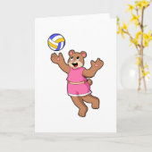 バレーボールのスポーツに参加する カード (黄色い花)