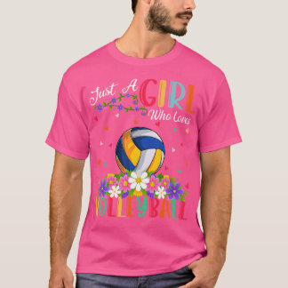 バレーボールのスポーツ好きヴォルが大好きな少女 Tシャツ