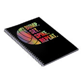 バレーボールのスポーツ愛好家バンプセットスパイクリピート467 ノートブック (右側)