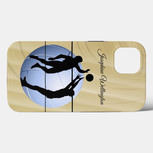 バレーボールのスポーツ選手のボールの個人設定 Case-Mate iPhoneケース (裏面 (横))