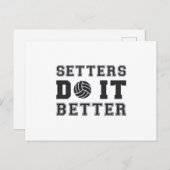 バレーボールのセッターがバレーボールのギフトを良くする ポストカード (正面/裏面)