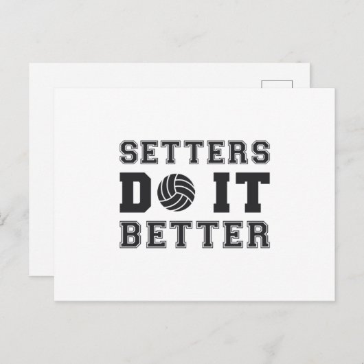 バレーボールのセッターがバレーボールのギフトを良くする ポストカード (正面/裏面)