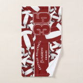 バレーボールのチームのスピリットギフトの多くは白いマルーンホワイト ハンドタオル (ハンドタオル)