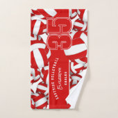 バレーボールのチームのスピリットレッドホワイトの多くのギフト ハンドタオル (ハンドタオル)