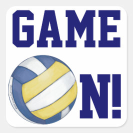 バレーボールのチーム名と番号 スクエアシール