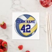 バレーボールのチーム名と番号 スタンダードカクテルナプキン (インサイチュ)