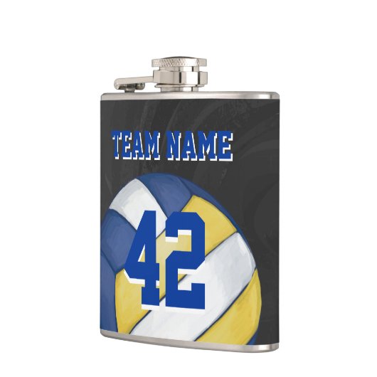バレーボールのチーム名と番号 フラスク (左)