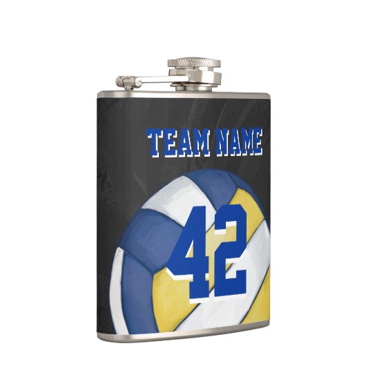 バレーボールのチーム名と番号 フラスク (右)