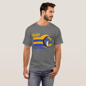 バレーボールのデザインを楽しむ Tシャツ (正面フル)