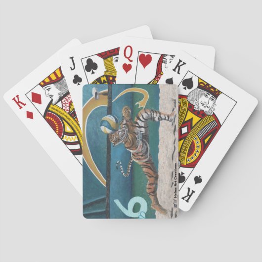 バレーボールのトランプを遊んでいる猫の戦士 トランプ (裏面)