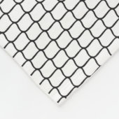 バレーボールのネット名フラグ、チームホワイト フリースブランケット (角)