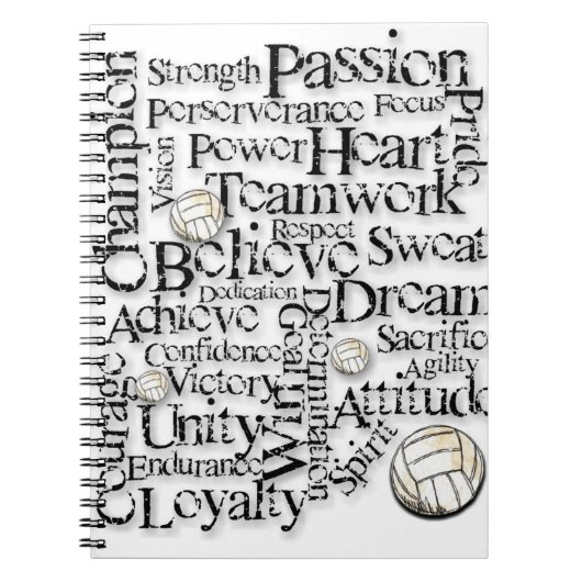 バレーボールのノート ノートブック (正面)