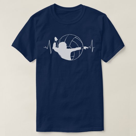 バレーボールのハートビート6 Tシャツ (デザイン正面)
