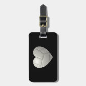 バレーボールのハート ラゲッジタグ (正面縦)