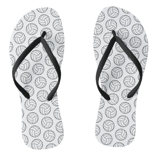 バレーボールのパターンプリントカスタムの背景色 ビーチサンダル (ソール)