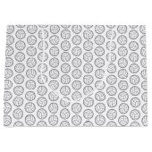 バレーボールのパターンプリントカスタムの背景色 ラージペーパーバッグ (正面)