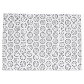 バレーボールのパターンプリントカスタムの背景色 ラージペーパーバッグ (裏面)