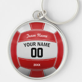 バレーボールのファン名年チームレッド キーホルダー