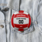 バレーボールのファン名年チームレッド 缶バッジ (インサイチュ)