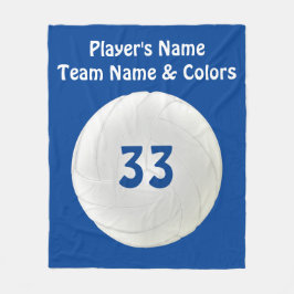 バレーボールのフリースブランケット、あなたの文字および色 フリースブランケット